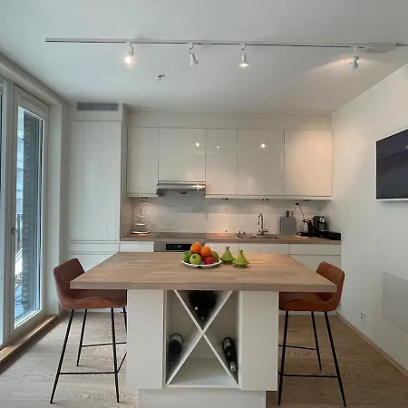 Exclusive Apartment, Sea View To Fjord, Located On Water In Center